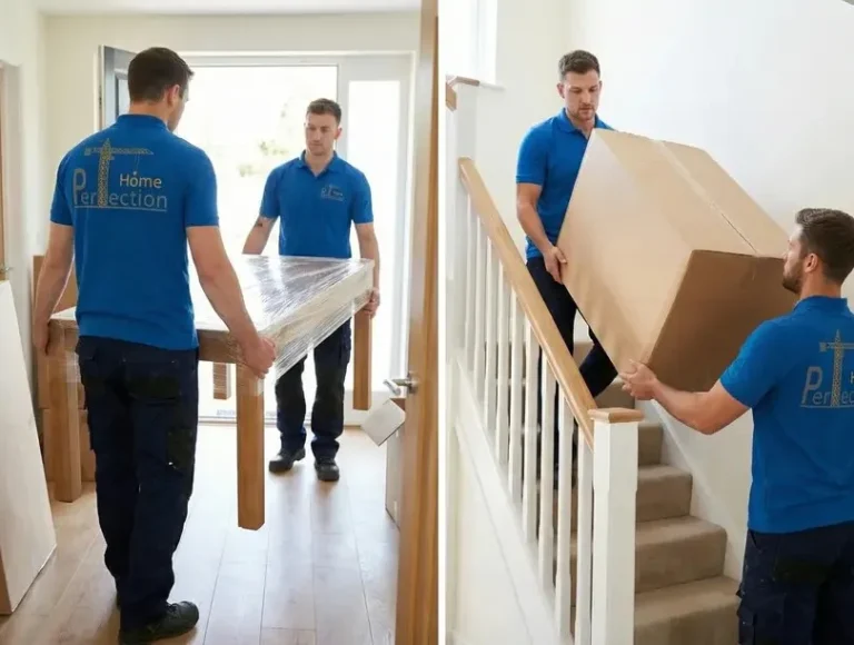 يقوم عمال البيت المثالي بنقل عفش بحي الشفا بالرياض